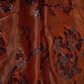 Rust Brown Applique Work Tissue Fabric YHF-32812