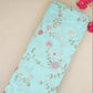 Sky Blue Mughal embroidery Mul Chanderi Fabric DC-29674