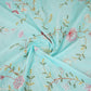 Sky Blue Mughal embroidery Mul Chanderi Fabric DC-29674