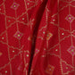Red Mukesh Work with Jacquard Dupion Silk Tissue Fabric YHF-32822