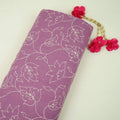 Lavender thread embroidery Pure Linen Fabric SN-31239