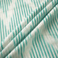 White Green Ikkat Print Cotton Fabric