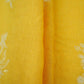 Mustard Yellow thread embroidery Pure Linen Fabric SN-31243