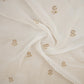 White Cutdana embroidery Organza Fabric STF-29670