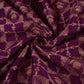 Purple Floral Jaal Dupion Silk Tissue Fabric YHF-32829