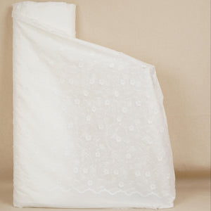 White Dyeable 3D embroidery Cotton Fabric AF-29688 - TradeUNO