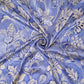 Sky Blue floral print Silk Satin Fabric NVC-31575