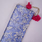 Sky Blue floral print Silk Satin Fabric NVC-31575