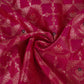 Pink Floral Jaal Dupion Silk Tissue Fabric YHF-32827