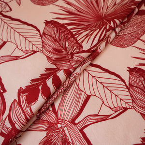 Rose Gold floral print Silk Satin Fabric NVC-31564 - TradeUNO