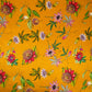 Mustard floral print Silk Satin Fabric NVC-31572