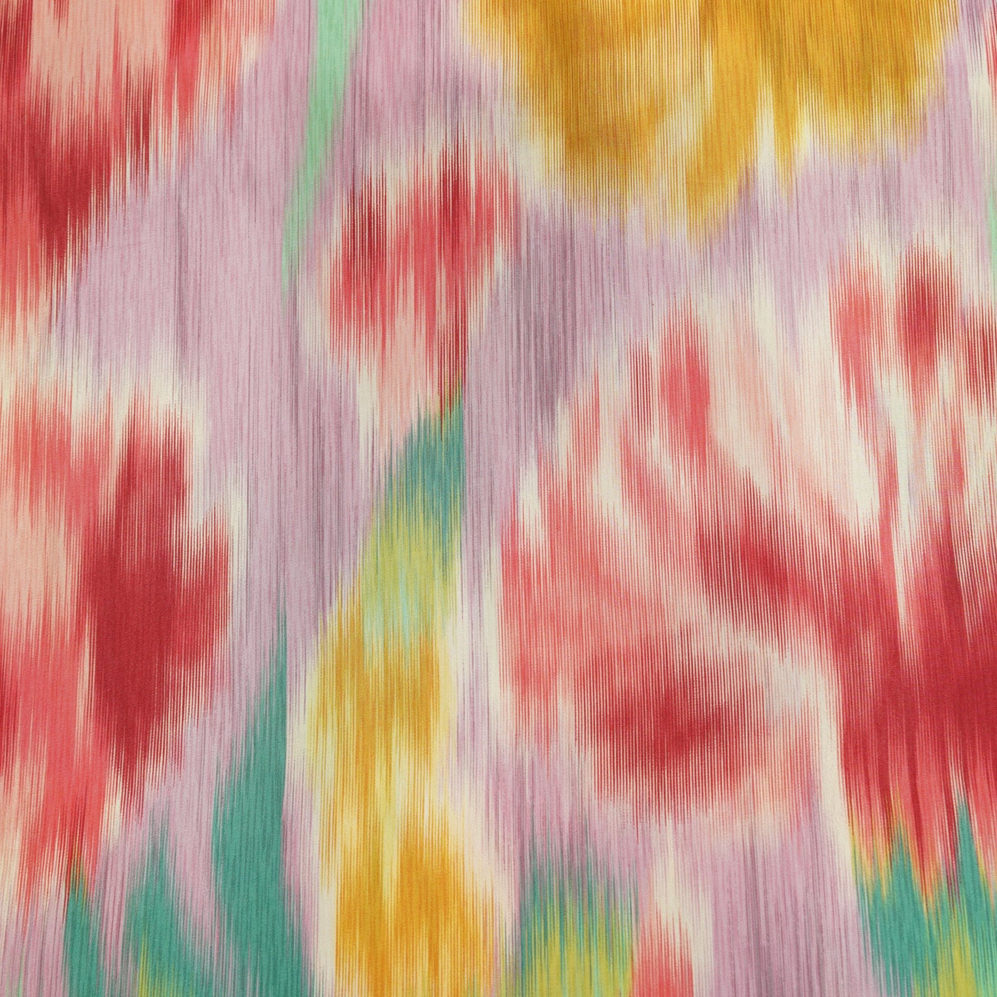 Multicolor Ikkat Print Crepe Fabric 17547