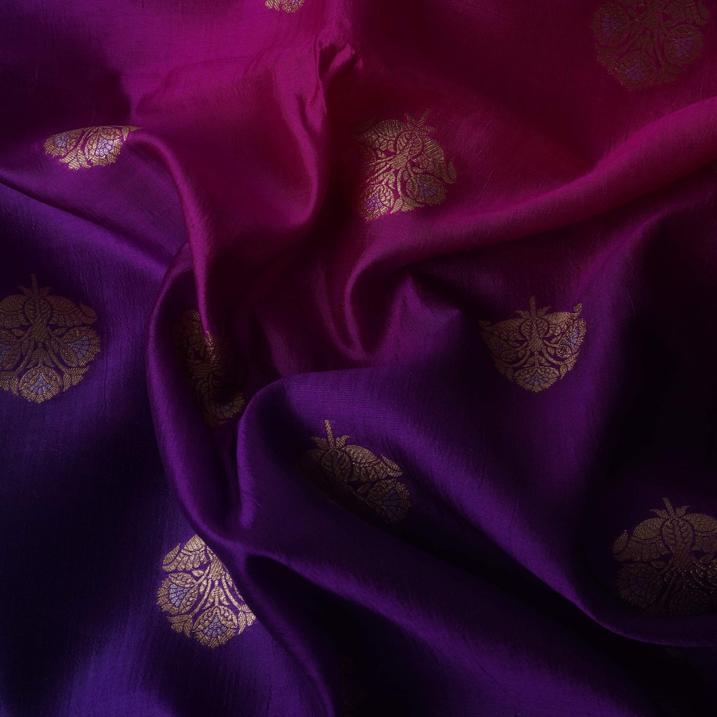 Magenta 4D Boota Dupion Silk Fabric YHF-32848