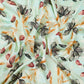 Mint Green floral print Silk Satin Fabric NVC-31561