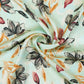 Mint Green floral print Silk Satin Fabric NVC-31561