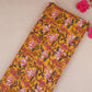 Mustard Yellow Floral Handblock Print Cotton Fabric PB-29723