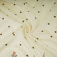 Off White Multicolor Floral Embroidery Pure Banaras Mul Chanderi Fabric SGS-30702