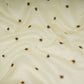 Off White Multicolor Floral Embroidery Pure Banaras Mul Chanderi Fabric SGS-30702