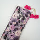 Purple floral print Silk Satin Fabric NVC-31579