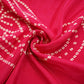 Magenta Paisley Bandhani Print Crepe Fabric