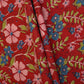 Red & Maroon Floral Print Cotton Fabric PB-29738