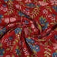 Red & Maroon Floral Print Cotton Fabric PB-29738