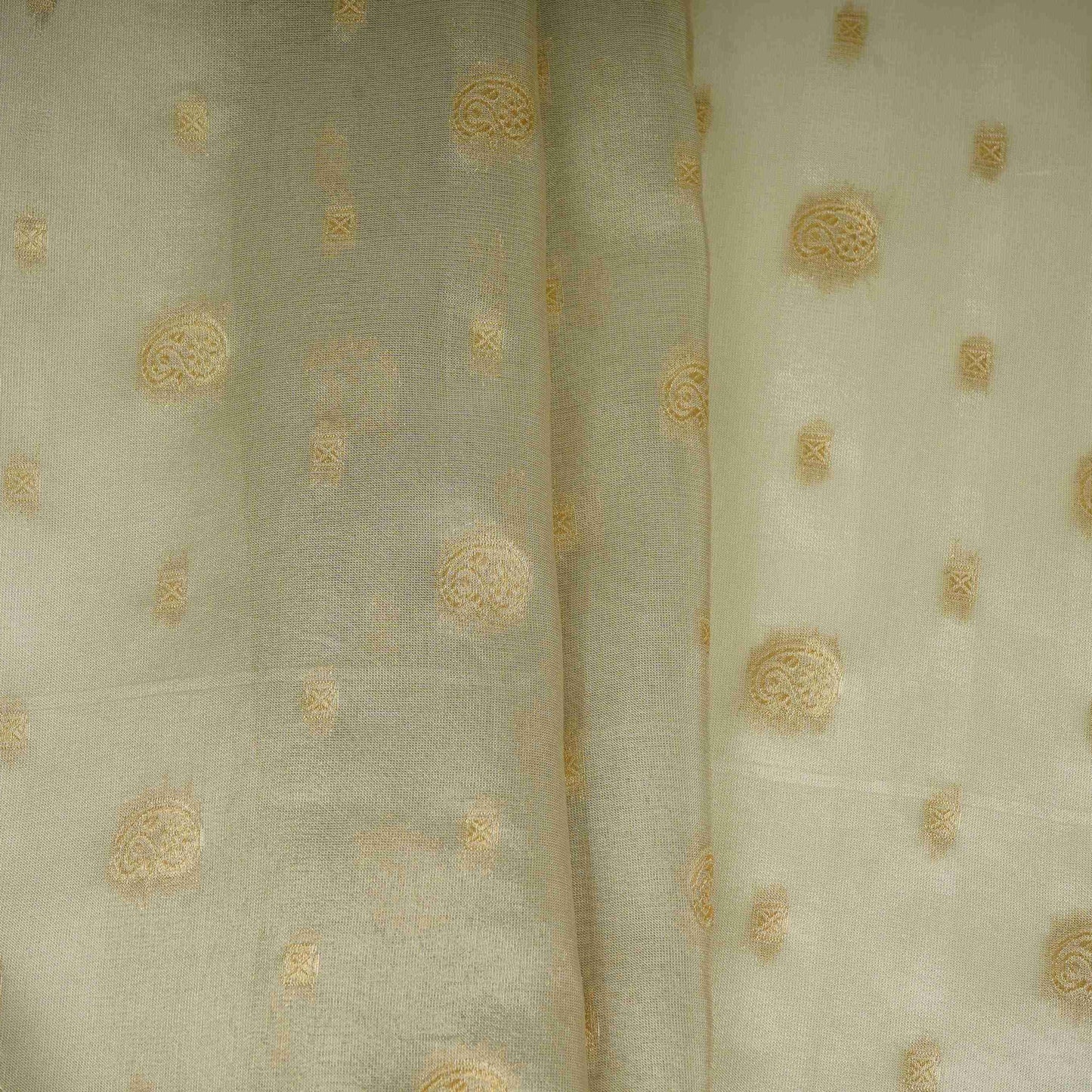 Golden Buti Kanjivaran Silk Fabric MTI-31227