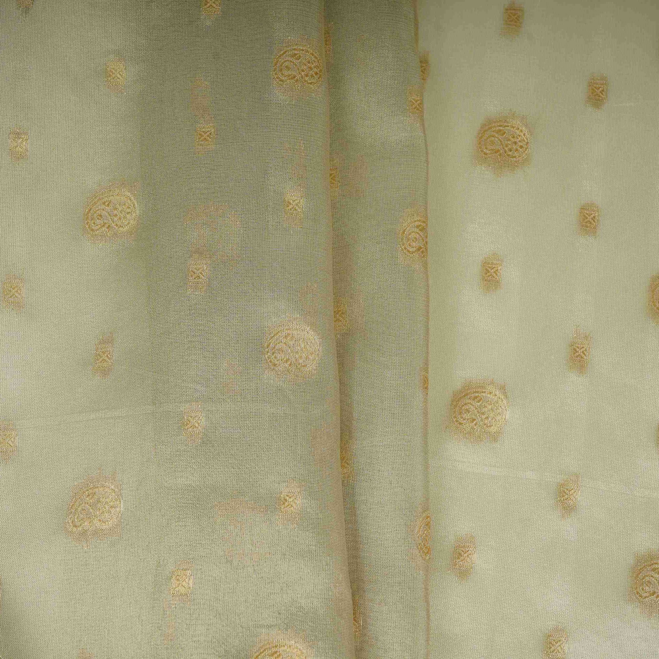 Golden Buti Kanjivaran Silk Fabric MTI-31227 - TradeUNO