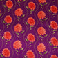 Purple floral print Silk Satin Fabric NVC-31566