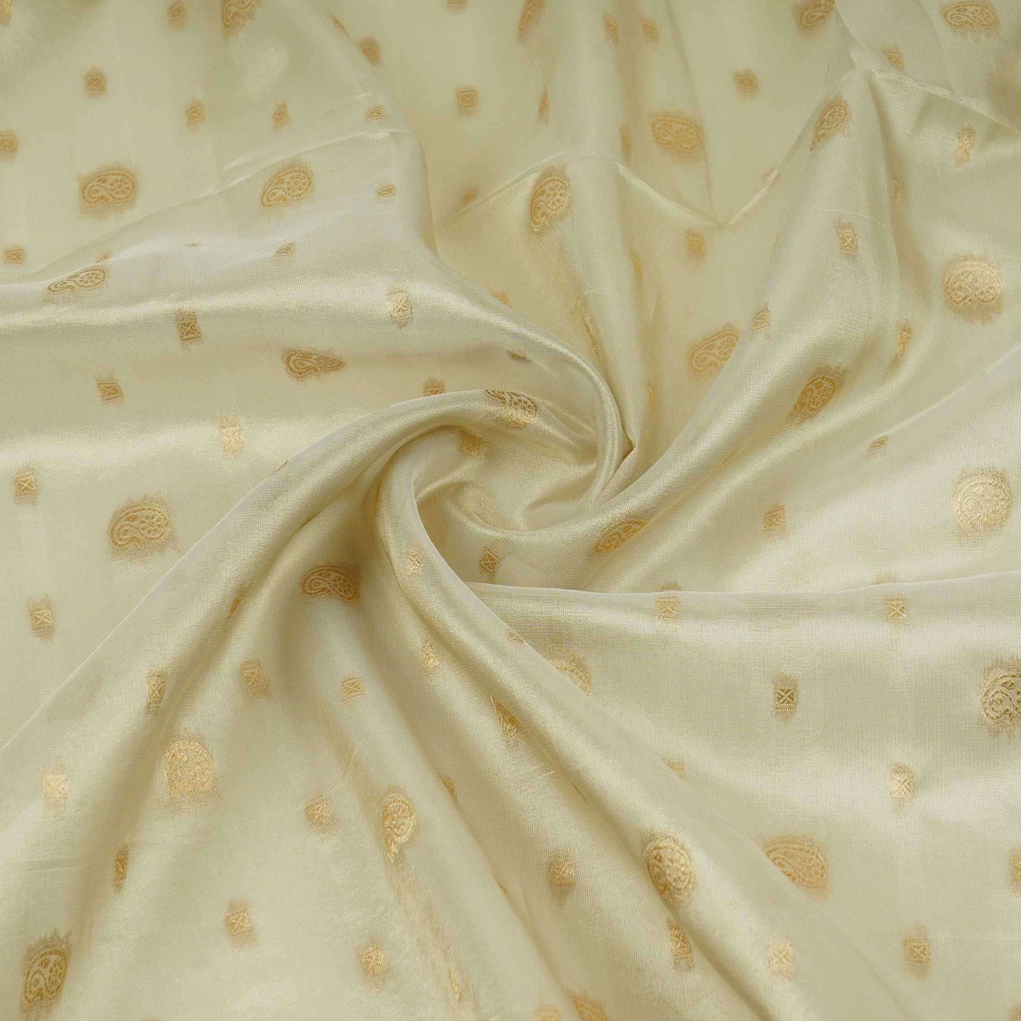 Golden Buti Kanjivaran Silk Fabric MTI-31227