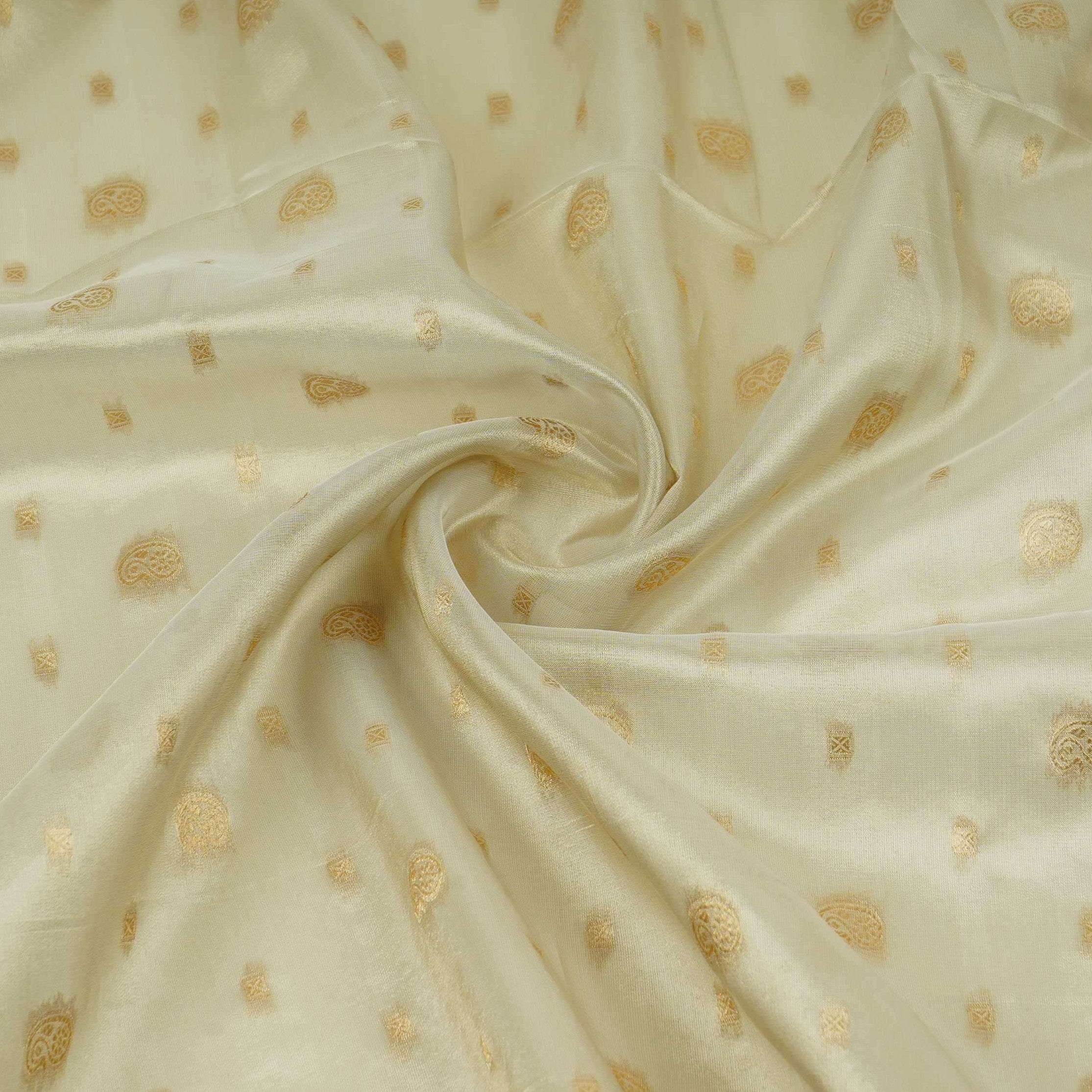 Golden Buti Kanjivaran Silk Fabric MTI-31227 - TradeUNO