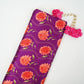Purple floral print Silk Satin Fabric NVC-31566