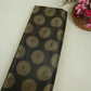 Black Zari Buta Dupion Silk Tissue Fabric YHF-32821