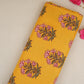 Yellow Floral Block Print Cotton Fabric PB-29725