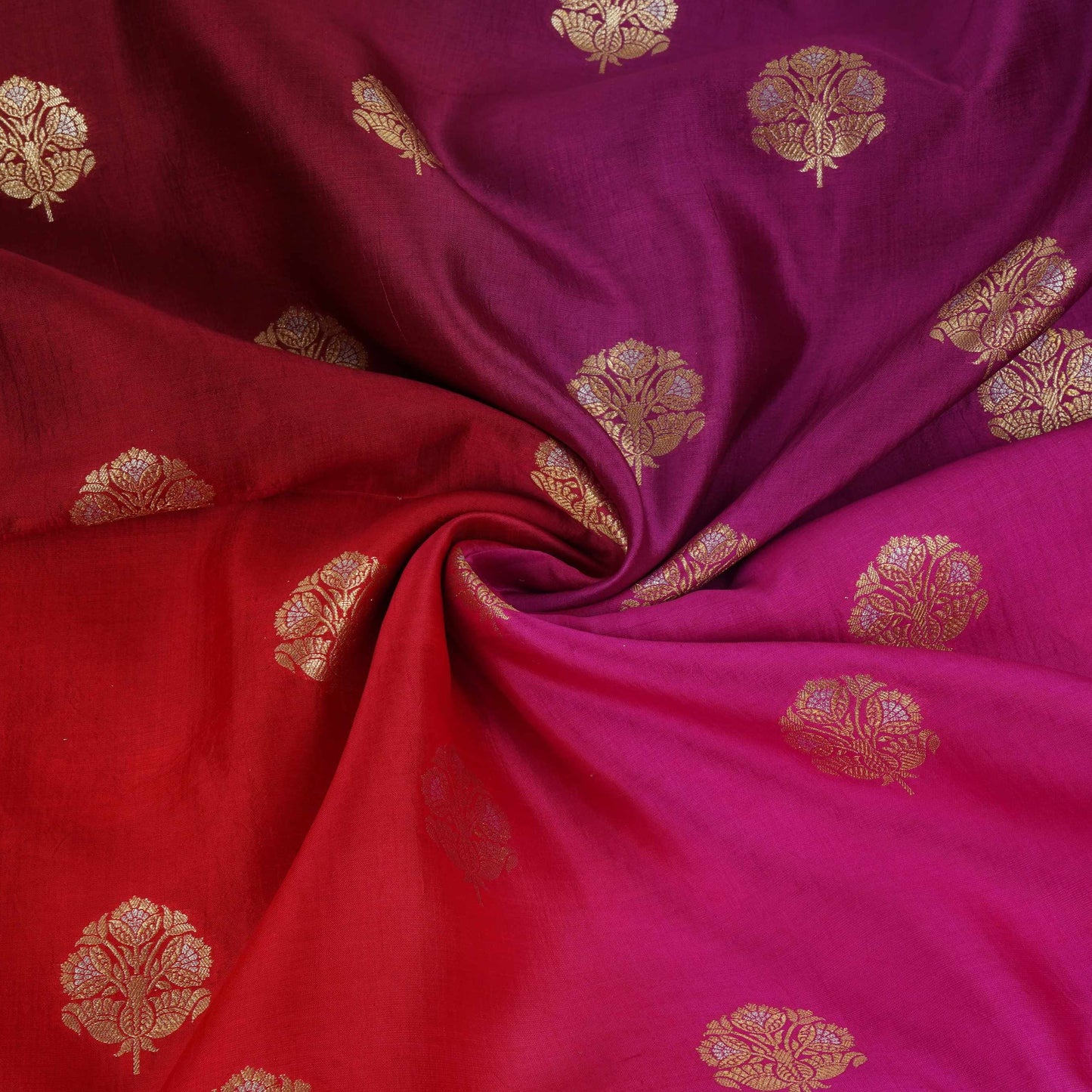 Rani Pink 4D Boota Dupion Silk Fabric YHF-32851