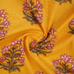 Yellow Floral Block Print Cotton Fabric PB-29725