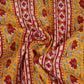 Yellow with Maroon Ajrakh Print Cotton Fabric PB-29726