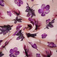 Off White floral print Silk Satin Fabric NVC-31568