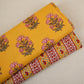 Yellow Floral Block Print Cotton Fabric PB-29725