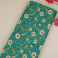 Green Floral Foil Print Cotton Fabric PB-29712