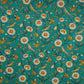 Green Floral Foil Print Cotton Fabric PB-29712