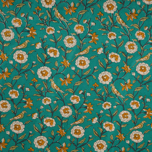 Green Floral Foil Print Cotton Fabric PB-29712 - TradeUNO