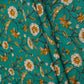 Green Floral Foil Print Cotton Fabric PB-29712