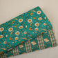 Green Floral Foil Print Cotton Fabric PB-29712