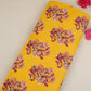 Mustard Yellow Floral Block Print Cotton Fabric PB-29721