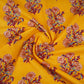 Mustard Yellow Floral Block Print Cotton Fabric PB-29721