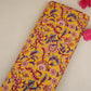 Yellow Kalamkari Floral Print Cotton Fabric PB-29724