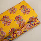 Yellow Kalamkari Floral Print Cotton Fabric PB-29724
