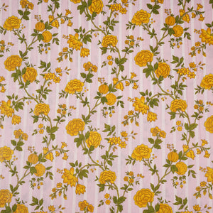 Pink with Yellow Floral Print Cotton Fabric PB-29735 - TradeUNO