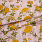 Pink with Yellow Floral Print Cotton Fabric PB-29735